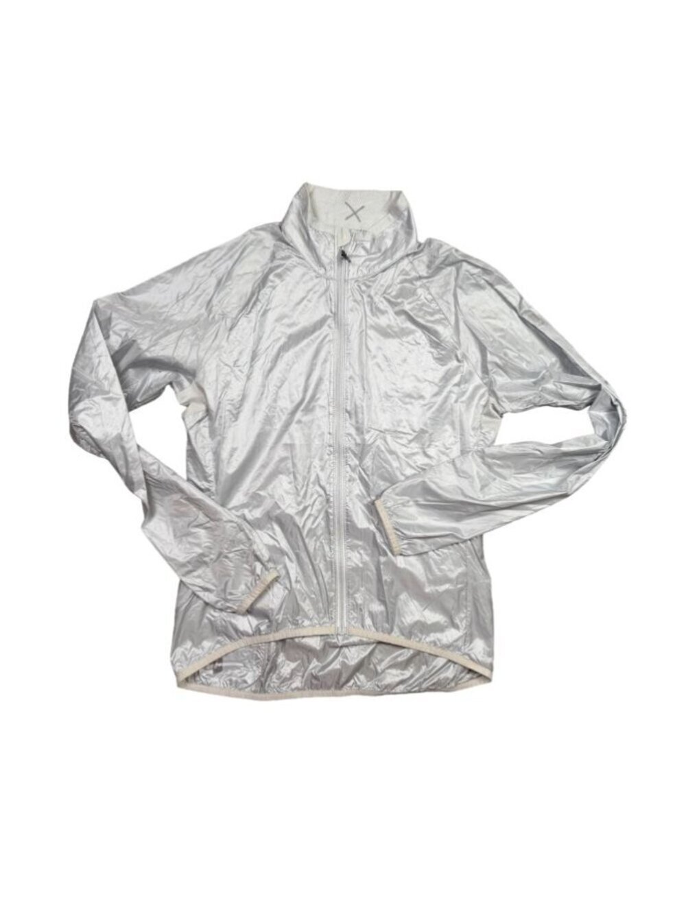 Novara Silver Cycling Windbreaker Jacket Women’s Size Small Full Zip Packable